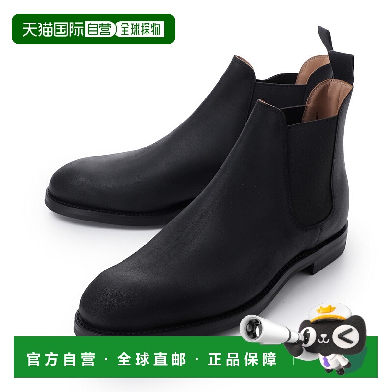 日本直邮Crockett & Jones 切尔西靴黑色男士侧边带靴Chelsea 5粗
