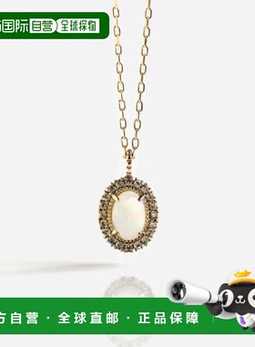 1h可退 日本直邮cui-cui 天然欧泊尔钻石K10YG黄金项链 783325