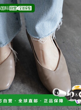 【日本直邮】SESTO方头平底鞋V-cutBabush浅口鞋(Greige)时尚休闲