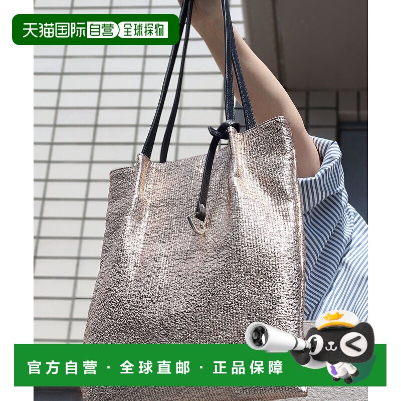 日本直邮COOCO 女士 金属质感手柄简约A4托特包 【付后1h可退】