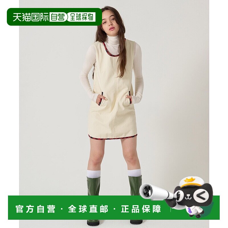 1h可退 日本直邮TINA:JOJUN 女装 A字版型 棉 迷你牛仔裙 花边拼