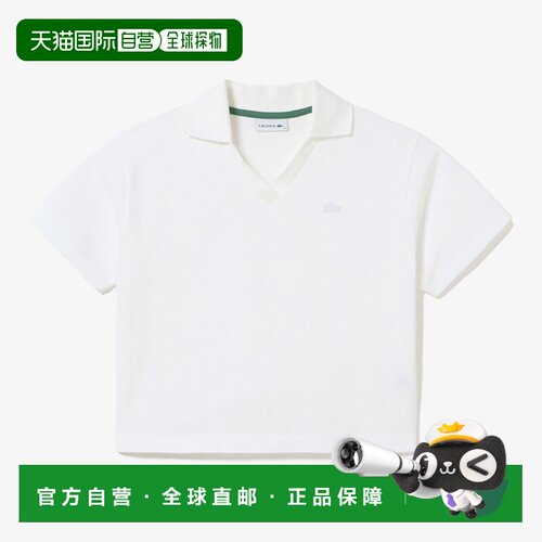 日本直邮LACOSTE纯色宽松短袖套头Polo衫女款 PF019J