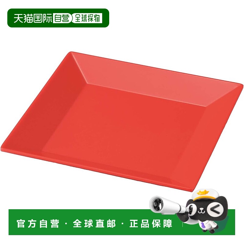 【日本直邮】Nagao 牢不可破红色餐具方盘 14cm 日本制造 SP-11R