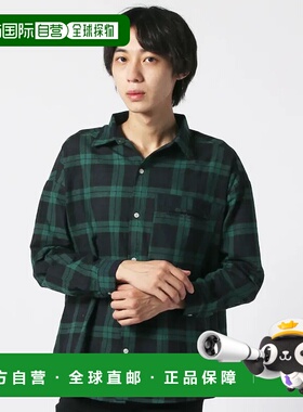 1h可退 日本直邮SHISKY 男士大格子图案休闲衬衫 舒适耐穿 春秋季