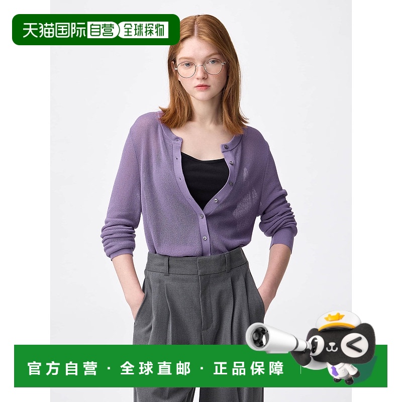 日潮跑腿GU极优 透明开衫 Z 75 PURPLE WOMEN XS 358004