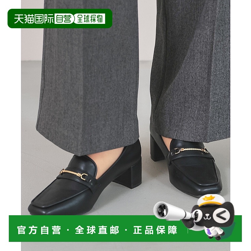 1h可退 日本直邮GLACIER lusso 女士 金色装饰方头低跟鞋 防滑鞋