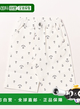 1h可退 日本直邮moujonjon 儿童款舒适休闲海军风印花六分裤 M331