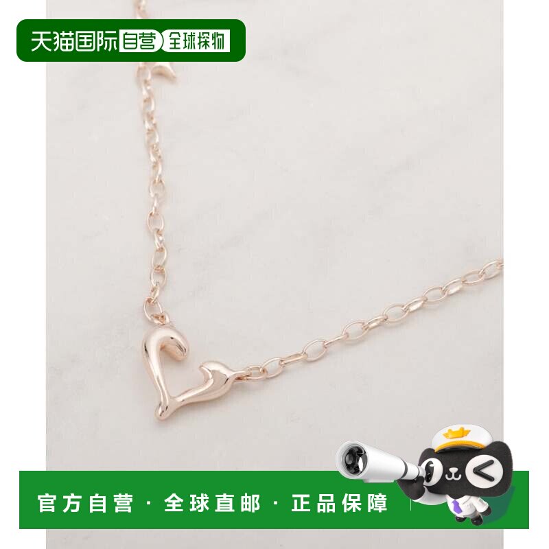 日本直邮手套 grove 渐变心形闪耀项链 粉金005