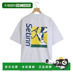 1h可退 日本直邮Setinn 男士背面印花宽松T恤 25S019新款短袖上衣