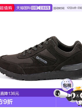 日本直邮outdoor products 男女低帮运动鞋黑色宽楦3E/4E青少年鞋