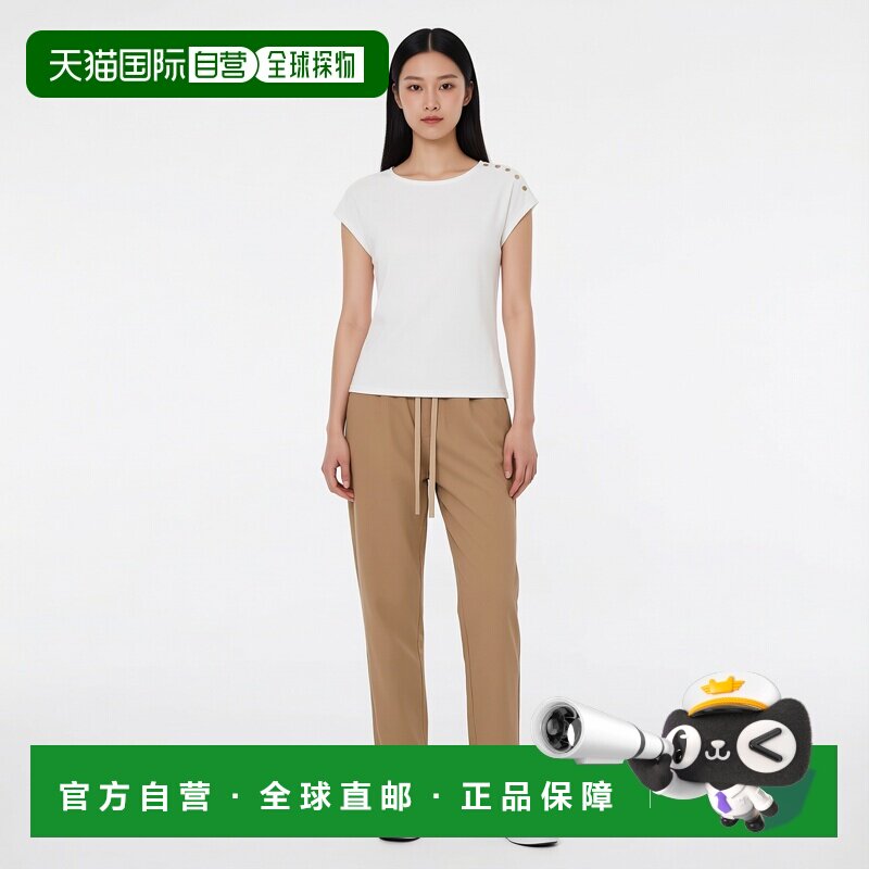 1h可退 日本直邮ANAYI 女装 弹力罗纹针织套头衫 肩部金属扣设计