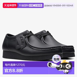 日本直邮Clarks Wallabee EVO WP 防水系带休闲鞋莫卡辛短靴 2617