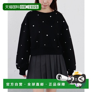 1h可退 半高领双口袋设计 日本直邮archives女士宽松爱心刺绣卫衣