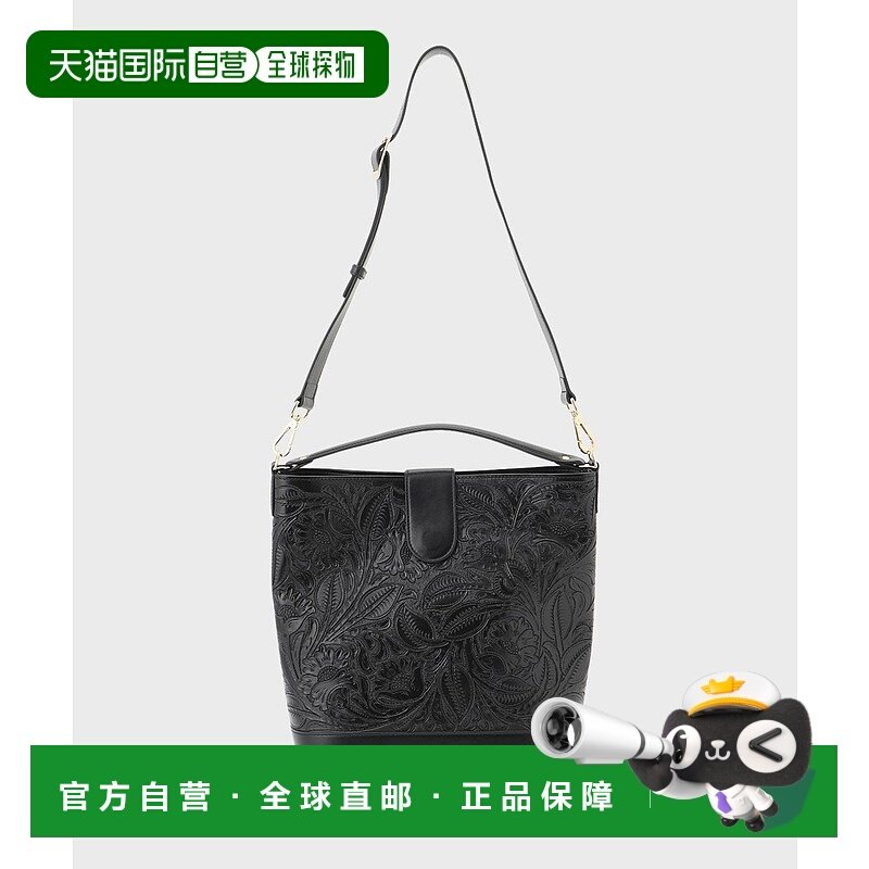 1h可退 日本直邮CARVING TRIBES女士手雕花卉图案牛皮大容量通勤