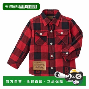 衬衫 Red 90cm60 491 日潮跑腿Mikihouse 5302 儿童格纹长袖