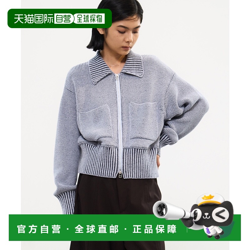 1h可退 日本直邮WRAPINKNOT 女装别注拉链短款针织上衣 立体廓形