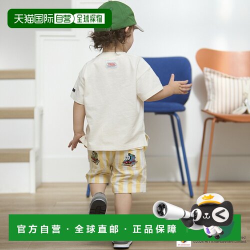 日本直邮品牌官方发货Petit Main 托马斯小火车布料半裤