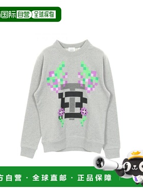 日本直邮中古Burberry博柏利男S级99新sweat运动衫棉上衣灰色