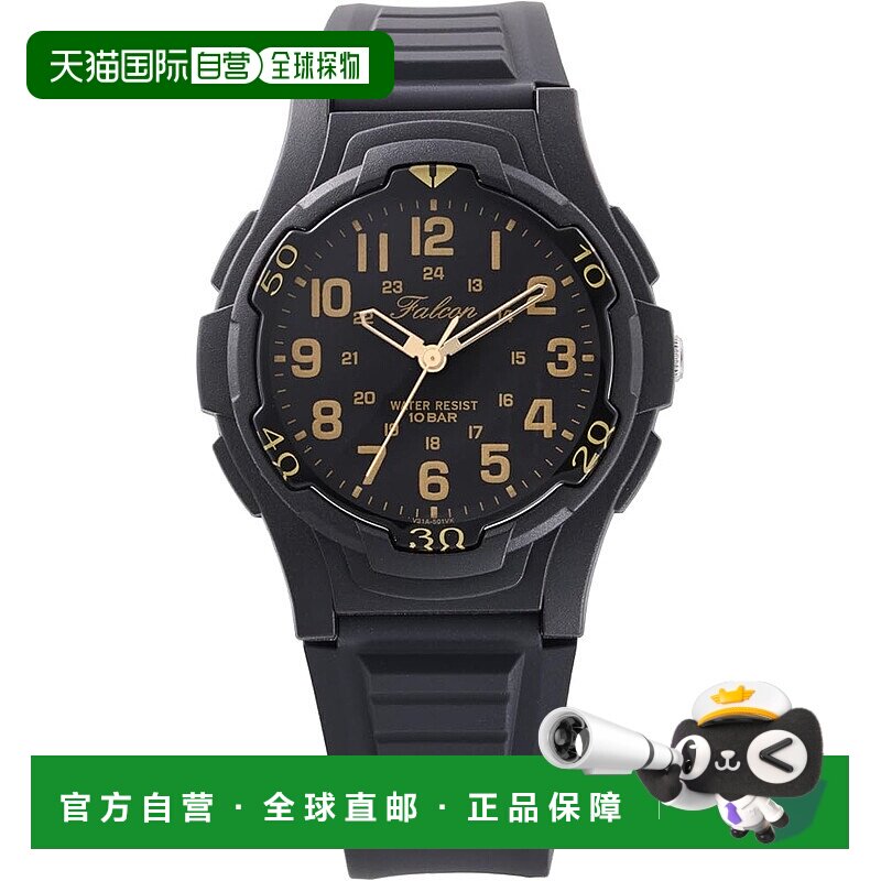 【日本直邮】西铁城 Q&Q指针防水聚氨酯表带 V31A-501VK 男士黑色