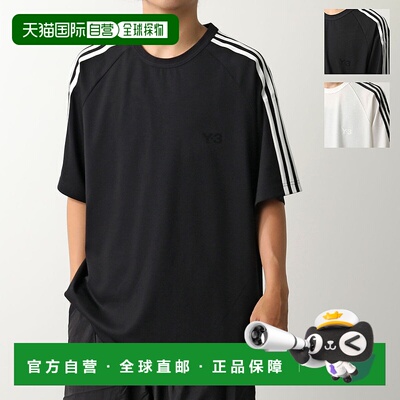 日本直邮Y-3 U WIRE T恤 JW7352 JY8187 男士剪裁缝制T恤5/8袖圆