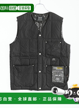 日本直邮TAION WORK V 领纽扣羽绒背心男女皆宜的轻质 V 领纽扣羽