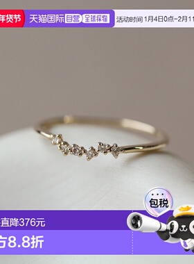 1h可退 日本直邮cui-cui 钻石 克拉斯特戒指 K10YG 755031