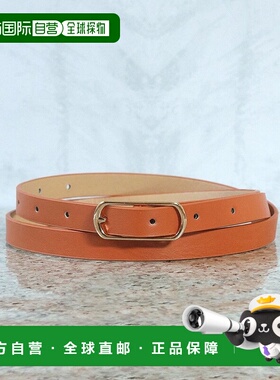 日本直邮florge 椭圆形细框皮革腰带 FL8218EW08211 腰带