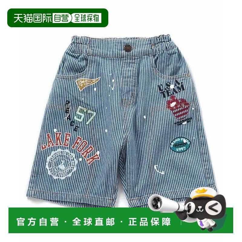 1h可退 日本直邮官方授权 BREEZE 复古印花牛仔裤 6分裤童装