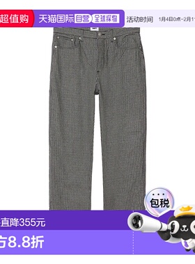 1h可退 日本直邮OBEY男装宽松格纹牛仔裤半拉链设计 WWZ2052303C0