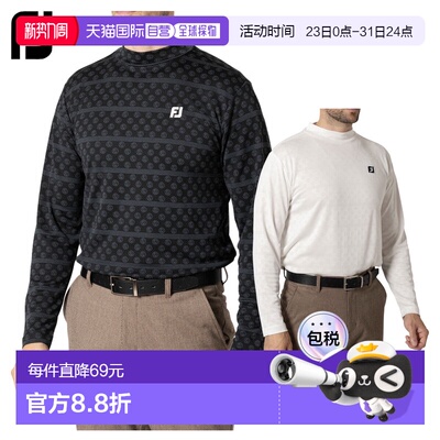 日本直邮FootJoy 男士长袖立领高尔夫球衫吸湿排汗快干“FJ-F24-S