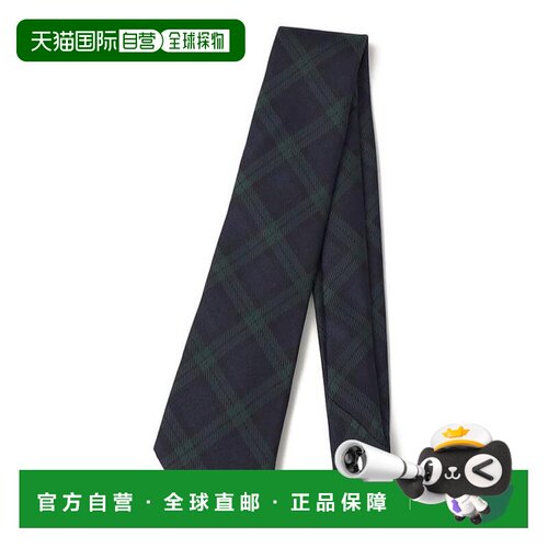 1h可退 日本直邮SHIPS KIDS：礼服黑色格纹领带