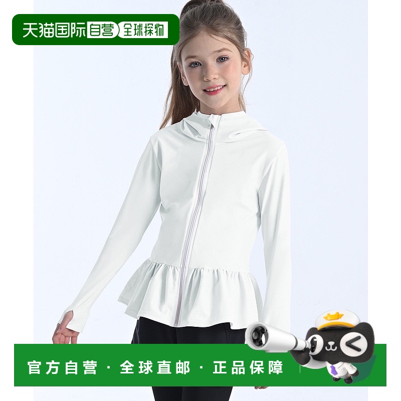 1h可退 日本直邮TeddyShop 女童长袖防晒拉链泳衣上衣 rashguard0