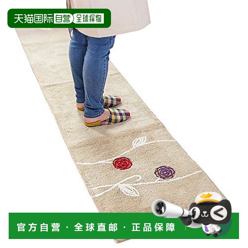 【日本直邮】Oka 厨房用地垫地毯 50×240cm  卡其色,居家布艺,厨房地垫,淘宝优惠券,粉丝福利购,淘宝优惠卷