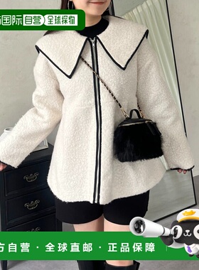 1h可退 日本直邮prose verse 女装 加厚保暖 连帽拉链 仿毛绒短外