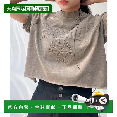 1h可退 日本直邮AS KNOW AS plus 女士复古短款T恤 Q11022