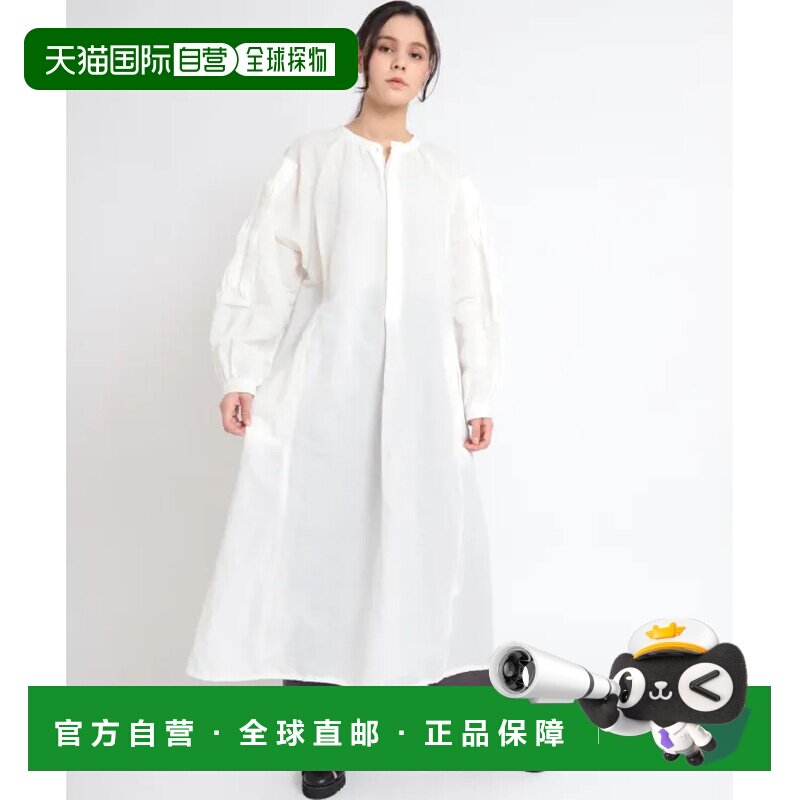 1h可退 日本直邮RNA-N 女士天日干燥棉麻混纺复古连衣裙 舒适自然