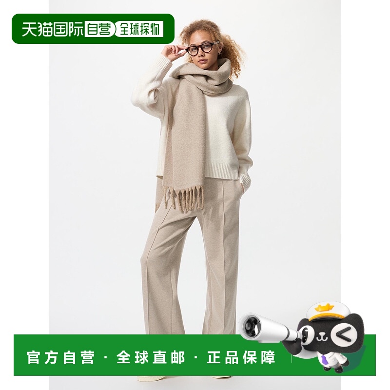 日潮跑腿UNIQLO优衣库 拉绒针织宽松长裤/加长裤 479285