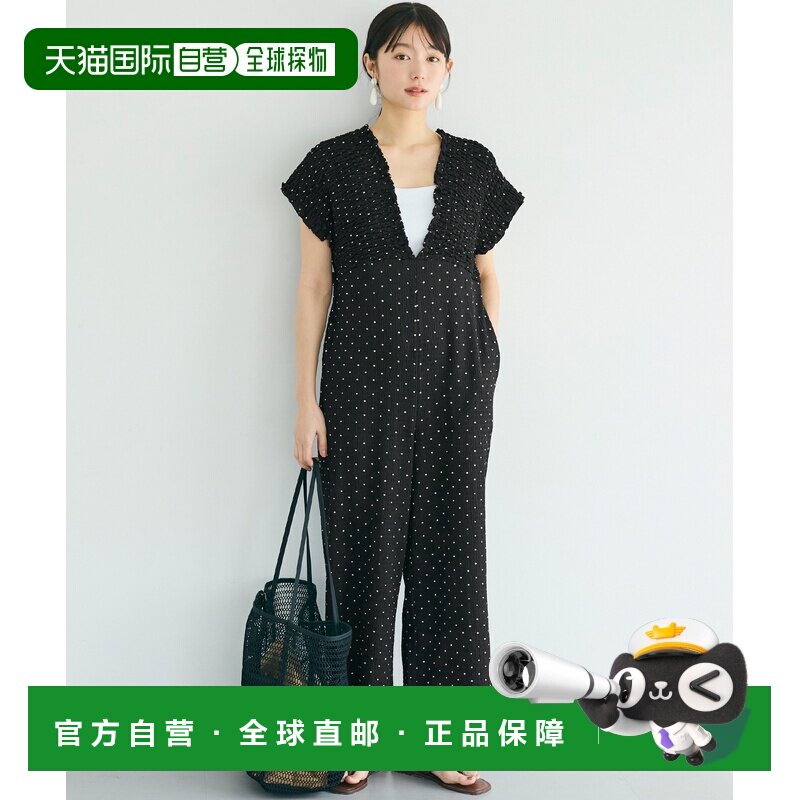 日本直邮Coca 36-250833003-09 Coca Shibori Shirring V领连体衣