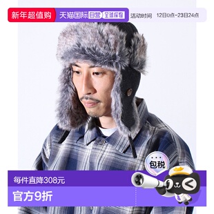 1h可退 日本直邮GLOSTER男装2WAY防寒飞行帽 耳罩可翻折丹宁尼龙