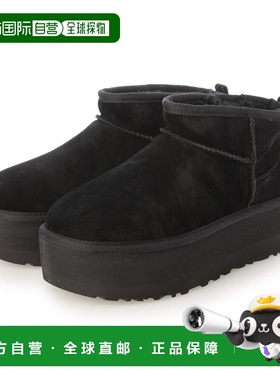 日本直邮UGG 雪地鞋 W CLASSIC ULTRA MINI PLATFORM（黑色）短靴