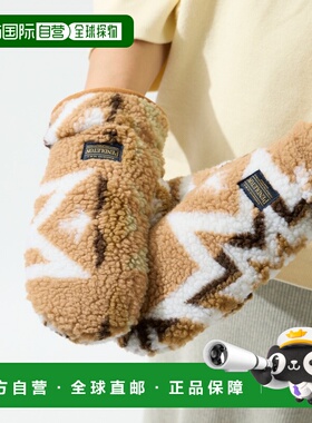 1h可退 日本直邮PENDLETON 男女同款 经典提花毛绒半指手套 可触