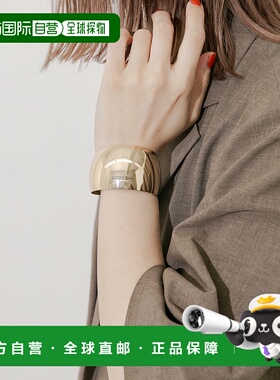 1h可退 日本直邮SMELLY 女士 宽版金属手镯 简约设计 光泽感艺术