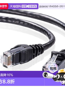 【日本直邮】Sanwa山业 CAT5eLAN电缆UTP/防断 2m 黑色LA-Y6-02BK