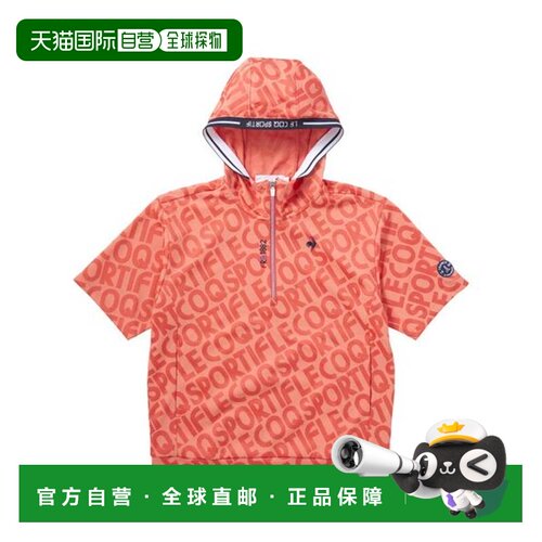日本直邮Le Coq Sportif 高尔夫半袖提花Polo衫 橙色
