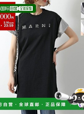 日本直邮MARNI KIDS 连衣裙 M01447 M00V3 女童短袖棉质运动衫徽