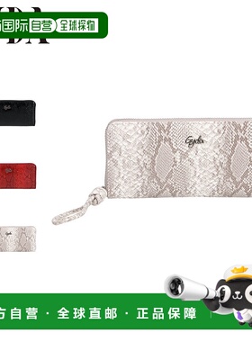 日本直邮GYDA 女士长款拉链钱包黑色红色和灰色（GY-W361）
