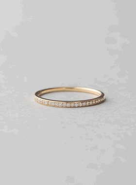 1h可退 日本直邮ete bijoux 女士K18黄金镶钻半永恒戒指 精致细腻