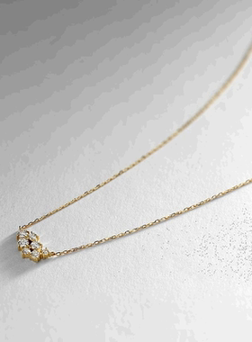 日潮跑腿COCOSHNIK K18 钻石随机簇 7 石项链 40