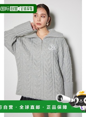 日本直邮Rienda 宽松针织连衣裙 L/GRY1 [RI3465EW032526] 灰色连