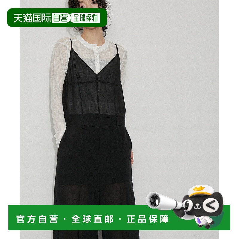 日本直邮Adam et Rope'女士透视感吊带长裤连体衣 2024AGAY04060